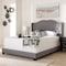 Baxton Studio Aden Modern Grey Upholstered King Size Bed 149-8972 - alternate 9